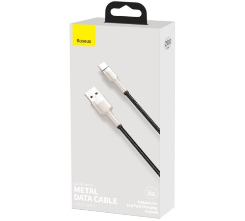 Дата кабель Baseus Cafule Metal Data USB to Type-C 66W (2m) (CAKF0002) Black Дата кабель Baseus Cafule Metal Data USB to Type-C 66W (2m) (CAKF0002) Black