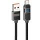 Дата кабель Hoco U137 Line with display USB to Type-C 5A/66W (1.2m) Black