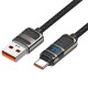 Дата кабель Hoco U137 Line with display USB to Type-C 5A/66W (1.2m) Black