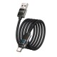 Дата кабель Hoco U137 Line with display USB to Type-C 5A/66W (1.2m) Black