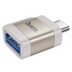 Перехідник Hoco UA31C OTG Type-C male to USB female Gray