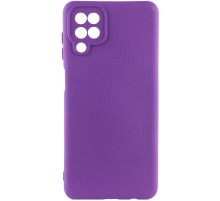 Чохол Silicone Cover Lakshmi Full Camera (AA) для Samsung Galaxy A12 Фіолетовий / Purple