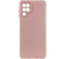 Чохол Silicone Cover Lakshmi Full Camera (AA) для Samsung Galaxy A12 Рожевий / Pink Sand
