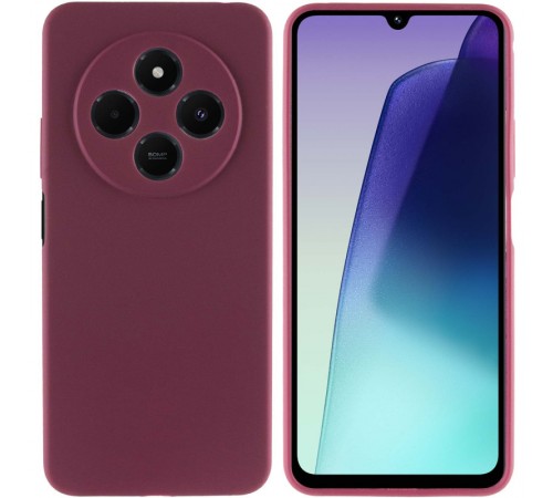 Чохол Silicone Cover Lakshmi Full Camera (AA) для Xiaomi Redmi 14C / Poco C75 Бордовий / Marsala