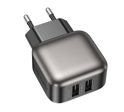 МЗП Borofone BAS51A Absolute 12W (2USB-A) Black МЗП Borofone BAS51A Absolute 12W (2USB-A) Black