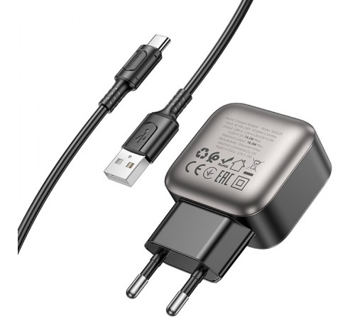 МЗП Borofone BAS52A Absolute QC3.0 18W (1USB-A) + кабель USB to Type-C Black МЗП Borofone BAS52A Absolute QC3.0 18W (1USB-A) + кабель USB to Type-C Black