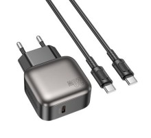 МЗП Borofone BAS53A Absolute PD20W (1USB-C) + кабель Type-C to Type-C Black