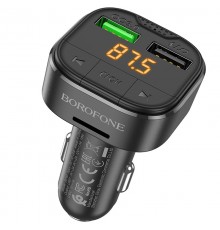 АЗП FM модулятор Borofone BC43 Flash QC3.0 Black