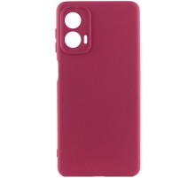 Чохол TPU GETMAN Liquid Silk Full Camera для Motorola Moto G24 Бордовий / Marsala