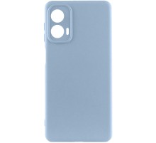 Чохол TPU GETMAN Liquid Silk Full Camera для Motorola Moto G24 Блакитний / Lilac Blue
