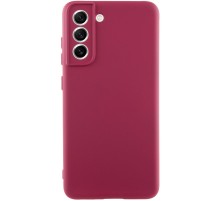 Чохол TPU GETMAN Liquid Silk Full Camera для Samsung Galaxy S21 FE Бордовий / Marsala