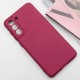 Чохол TPU GETMAN Liquid Silk Full Camera для Samsung Galaxy S21 FE Бордовий / Marsala