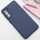 Чохол TPU GETMAN Liquid Silk Full Camera для Samsung Galaxy S21 FE Синій / Midnight Blue
