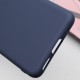 Чохол TPU GETMAN Liquid Silk Full Camera для Samsung Galaxy S21 FE Синій / Midnight Blue