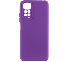 Чохол TPU GETMAN Liquid Silk Full Camera для Xiaomi Redmi Note 11 (Global) / Note 11S Фіолетовий / Purple