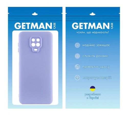 Чохол TPU GETMAN Liquid Silk Full Camera для Xiaomi Redmi Note 9s / Note 9 Pro / Note 9 Pro Max Бузковий / Dasheen