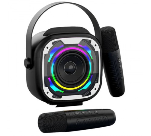 Bluetooth колонка V11 + два мікрофона Black