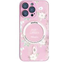 TPU+PC чохол Secret Garden with MagSafe для Apple iPhone 16 Pro (6.3") Pink