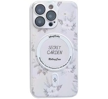 TPU+PC чохол Secret Garden with MagSafe для Apple iPhone 16 Pro (6.3") White