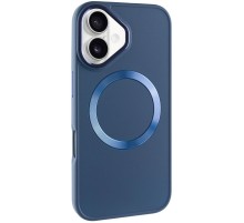 TPU чохол Bonbon Metal Style with MagSafe для Apple iPhone 16 Plus (6.7") Синій / Cosmos Blue