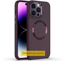 TPU чохол Bonbon Metal Style with MagSafe для Apple iPhone 16 Pro (6.3") Бордовий / Plum