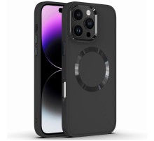TPU чохол Bonbon Metal Style with MagSafe для Apple iPhone 16 Pro (6.3") Чорний / Black