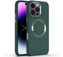 TPU чохол Bonbon Metal Style with MagSafe для Apple iPhone 16 Pro Max (6.9") Зелений / Army Green