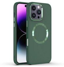 TPU чохол Bonbon Metal Style with Magnetic Fit для Apple iPhone 16 Pro Max (6.9") Зелений / Pine green
