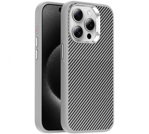 Чохол TPU+PC Carbon with MagSafe для Apple iPhone 13 Pro Max (6.7") Grey