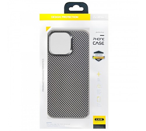 Чохол TPU+PC Carbon with MagSafe для Apple iPhone 13 Pro Max (6.7") Grey