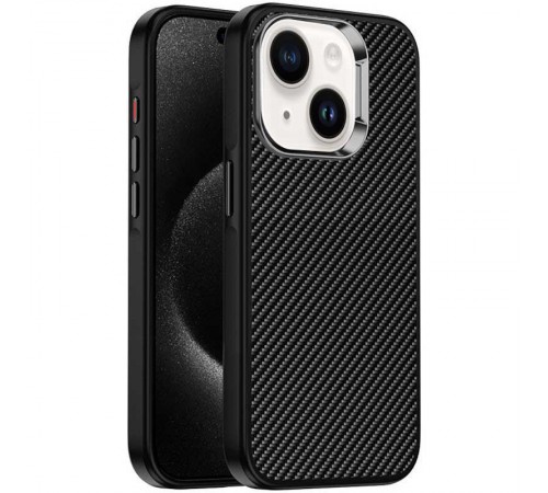 Чохол TPU+PC Carbon with MagSafe для Apple iPhone 15 (6.1") Black Чохол TPU+PC Carbon with MagSafe для Apple iPhone 15 (6.1") Black