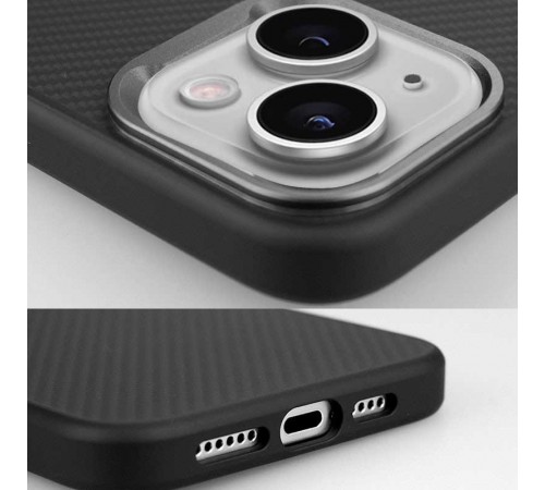 Чохол TPU+PC Carbon with MagSafe для Apple iPhone 15 (6.1") Black Чохол TPU+PC Carbon with MagSafe для Apple iPhone 15 (6.1") Black