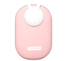 Портативний ЗП Power Bank GXZ-N705 2in1 з обігрівачем для рук 10000 mAh Pink / Rabbit