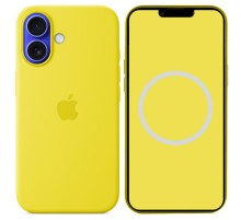 Чохол Silicone case (AAA) full with Magsafe and Animation для Apple iPhone 16 (6.1") Star Fruit