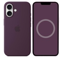 Чохол Silicone case (AAA) full with Magsafe and Animation для Apple iPhone 16 Plus (6.7") Plum