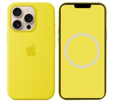 Чохол Silicone case (AAA) full with Magsafe and Animation для Apple iPhone 16 Pro Max (6.9") Star Fruit