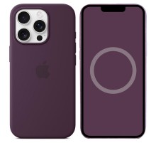 Чохол Silicone case (AAA) full with Magsafe and Animation для Apple iPhone 16 Pro Max (6.9") Plum