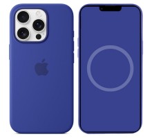 Чохол Silicone case (AAA) full with Magsafe and Animation для Apple iPhone 16 Pro Max (6.9") Ultramarine
