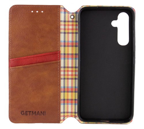 Шкіряний чохол-книжка GETMAN Cubic (PU) для Samsung Galaxy A16 4G/5G Коричневий Шкіряний чохол-книжка GETMAN Cubic (PU) для Samsung Galaxy A16 4G/5G Коричневий