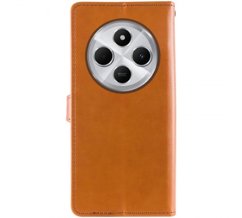Шкіряний чохол книжка GETMAN Gallant (PU) для Xiaomi Redmi 14C / Poco C75 Коричневий