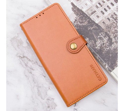 Шкіряний чохол книжка GETMAN Gallant (PU) для Xiaomi Redmi 14C / Poco C75 Коричневий