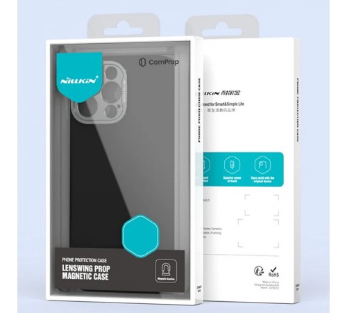 Чохол Silicone Nillkin LensWing Prop Magnetic для Apple iPhone 16 Pro Max (6.9") Чорний / Black Чохол Silicone Nillkin LensWing Prop Magnetic для Apple iPhone 16 Pro Max (6.9") Чорний / Black