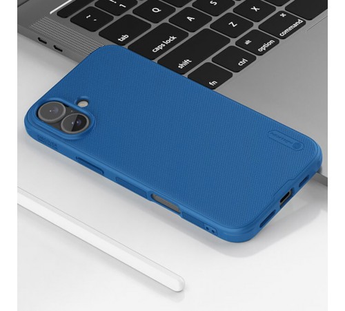 Чохол Nillkin Matte Pro для Apple iPhone 16 (6.1") Синій / Blue Чохол Nillkin Matte Pro для Apple iPhone 16 (6.1") Синій / Blue