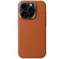 Шкіряний чохол Carved with MagSafe для Apple iPhone 16 Pro (6.3") Orange