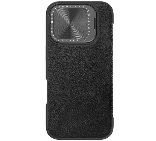 Шкіряний чохол-книжка Nillkin Qin Prop для Apple iPhone 16 Pro (6.3") Black Шкіряний чохол-книжка Nillkin Qin Prop для Apple iPhone 16 Pro (6.3") Black