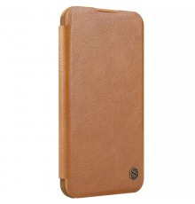 Шкіряний чохол-книжка Nillkin Qin Prop для Apple iPhone 16 Pro (6.3") Brown