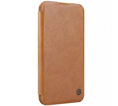 Шкіряний чохол-книжка Nillkin Qin Prop для Apple iPhone 16 Pro (6.3") Brown Шкіряний чохол-книжка Nillkin Qin Prop для Apple iPhone 16 Pro (6.3") Brown