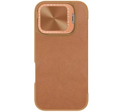 Шкіряний чохол-книжка Nillkin Qin Prop для Apple iPhone 16 Pro (6.3") Brown Шкіряний чохол-книжка Nillkin Qin Prop для Apple iPhone 16 Pro (6.3") Brown