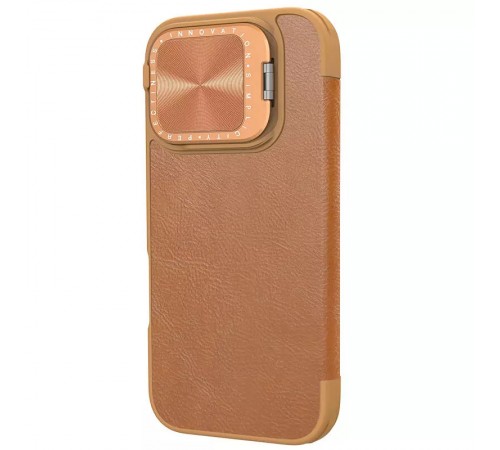 Шкіряний чохол-книжка Nillkin Qin Prop для Apple iPhone 16 Pro (6.3") Brown Шкіряний чохол-книжка Nillkin Qin Prop для Apple iPhone 16 Pro (6.3") Brown