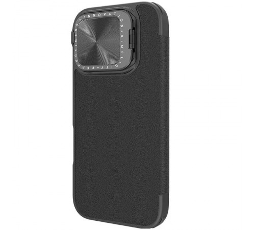 Шкіряний чохол-книжка Nillkin Qin Prop Plain Camshield для Apple iPhone 16 Pro (6.3") Classic Black Шкіряний чохол-книжка Nillkin Qin Prop Plain Camshield для Apple iPhone 16 Pro (6.3") Classic Black